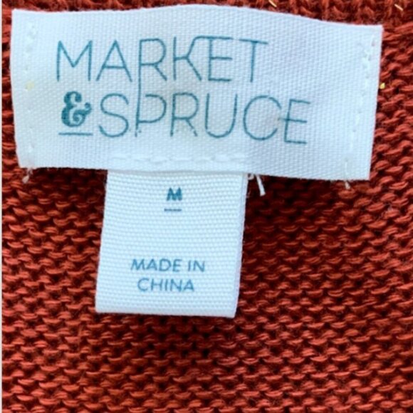Market & Spruce Lightwt Textured Knit Sleeveless Tunic Tank Top Sz M Rust 15Q - Picture 6 of 7